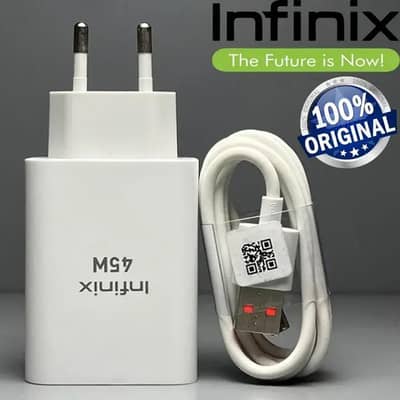 Infinix original 45W charger+type-C cable