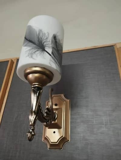 wall lamp in white plastic for home & office dec.
