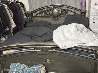 3 door cupboard with big king bed - 45,000