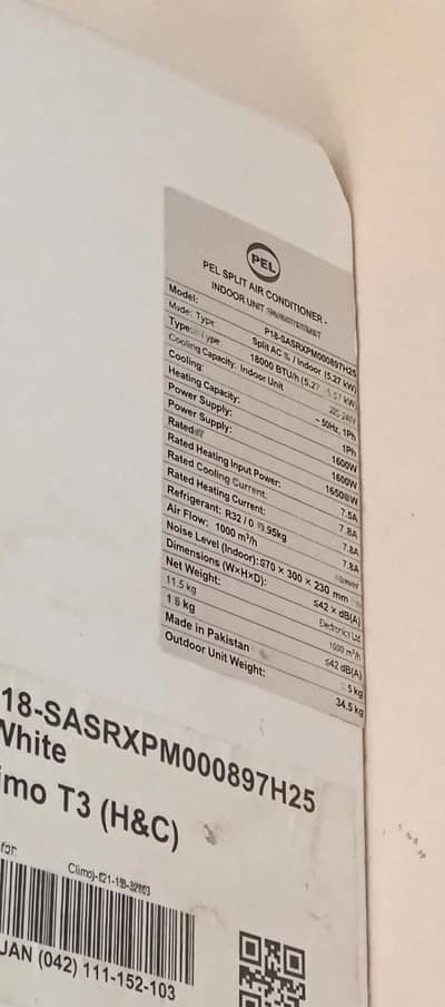 pel t3 model 1.5 ton ac full dc invertor like new only  6 month use