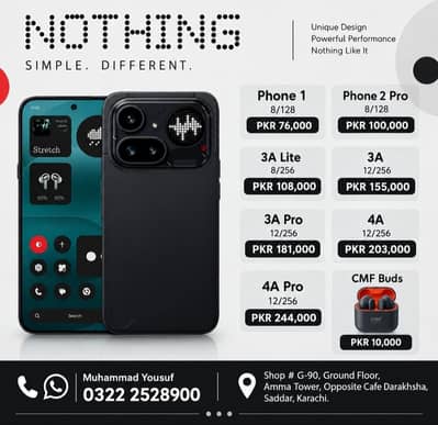 Nothing Phone 1, Phone 2 Pro, Phone 4A Pro, Phone 3A Pro, 3A Lite
