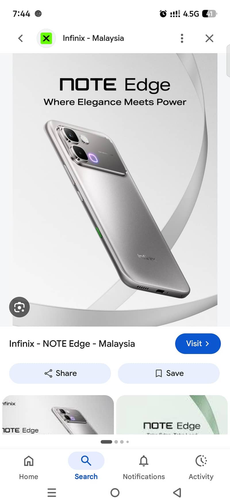 Infinix note edge 0