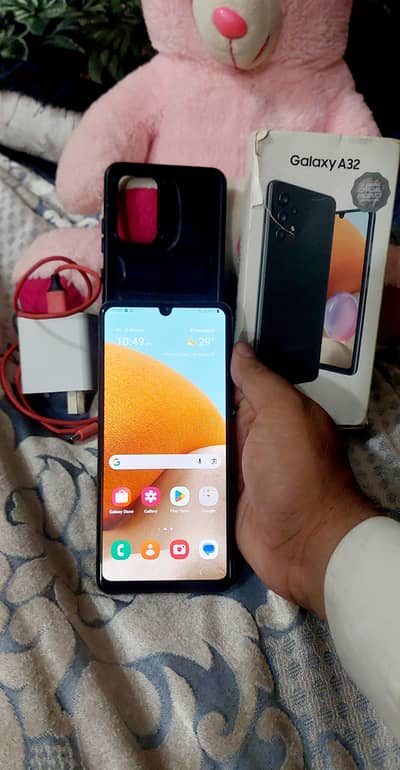 Samsung Mobile A32 With Box charger Sealed phone