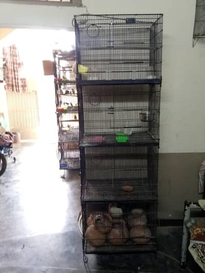 1.5x2 4 portion tower cage available for sale