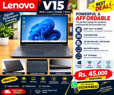 Lenovo V 15 Core i3 10th Generation