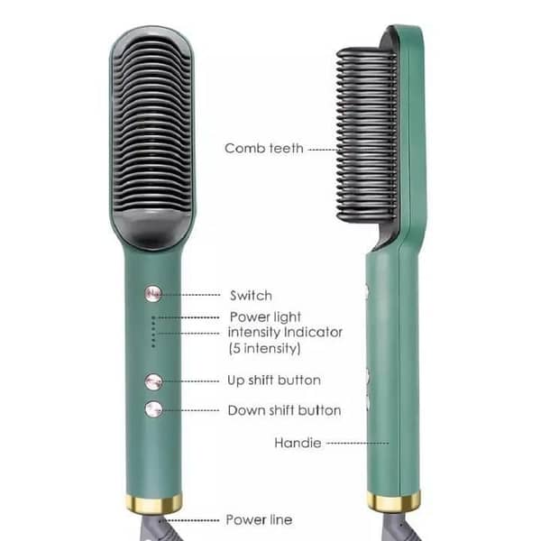 T Hair Straightener Brush 2 In 1 Hot Air Comb Brush For Girls Hair Straightening Brush Price tag Electric Heated Hair Comb Hair Straightener/Hair Styler