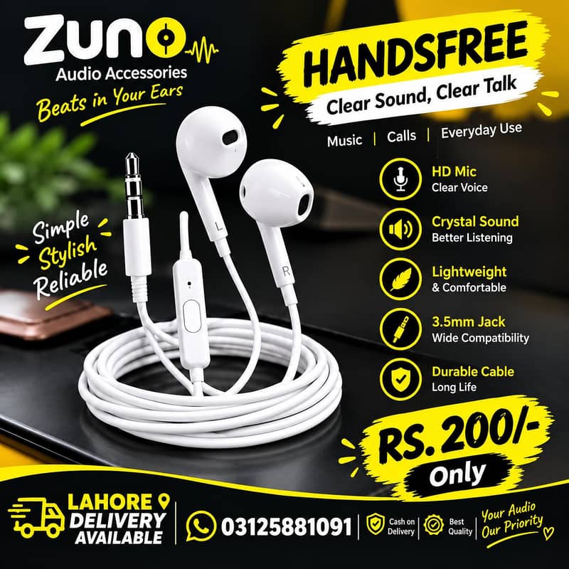 Earbuds , Data cable , Hand free 2