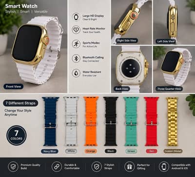 smart watch i20 Ultra 3 Max Smartwatch + 7 Straps
