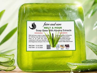 transparent soap base with alovera extract best for hand made soap