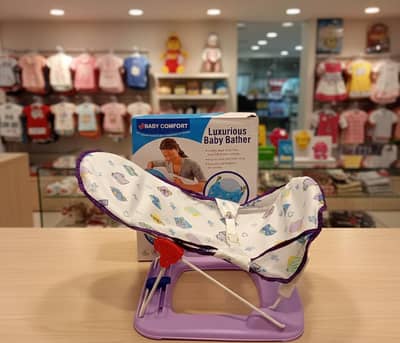 Foldable Luxurious Baby Bather for Infants - Soft Mesh & Easy to Clean