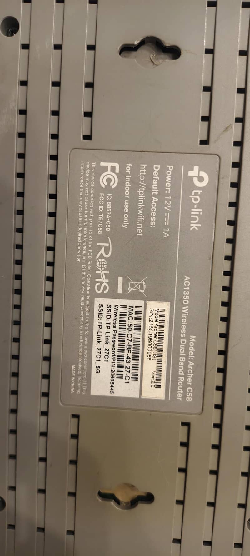 TP link router 0