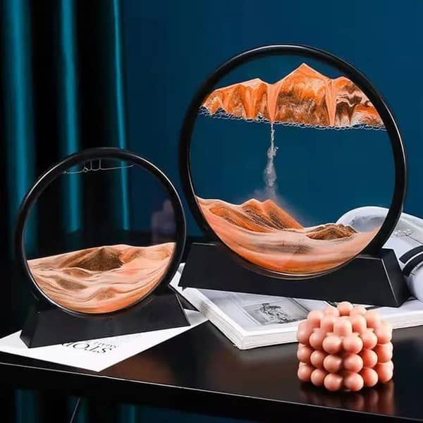 T  Deep Sea Sandscape Hourglass Quicksand Craft Showpiece | Flowing Sand Painting Office Home Decor Gift | Best Home Decor Gift and Showpiece