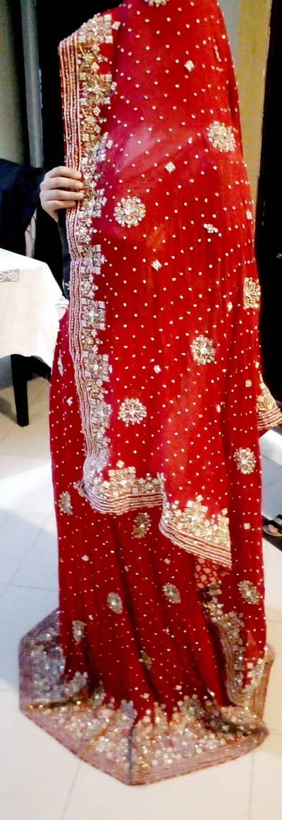 Red lehnga simple yet sparkling