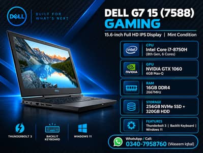 Dell G7 15 7588 Gaming Laptop | i7 8th Gen | GTX 1060 6GB | 16GB RAM