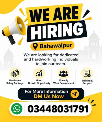 We are hiring DM for more details