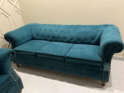 Royal Peacock Chesterfield Armchair