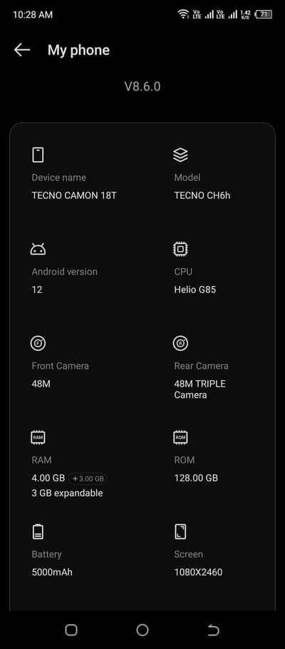Tecno Camon 18 T