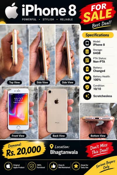 Apple iPhone 8 (64 GB Non-PTA)