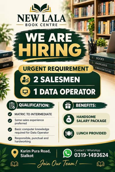 Sale  men and date operator