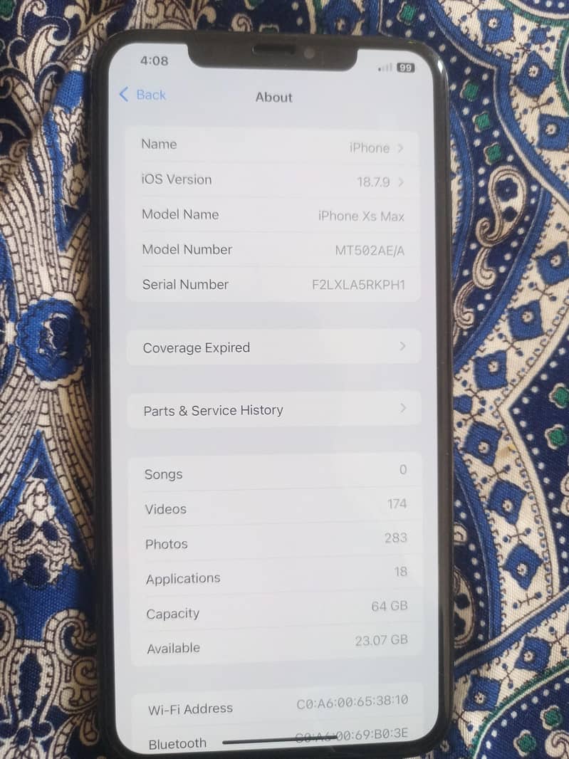 iphone xs max 0