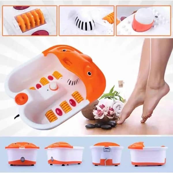 T  FOOT SPA - HEATED BATH AUTOMATIC ROLLERS, BUBBLES PEDICURE