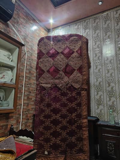 IZNiK Heavy Embroidered Maroon Fancy Suit (3-peace