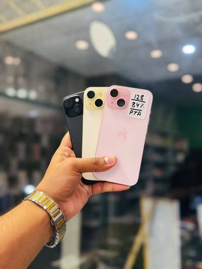 Apple iPhone 15 128GB | Official PTA Approved | pink , black ,yellow