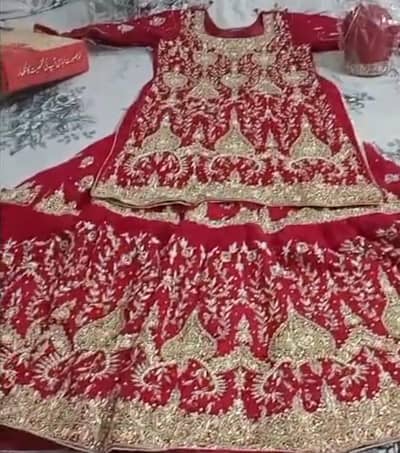 Maroon Farshi Bridal Lehenga - Heavy Designer Wedding Wear