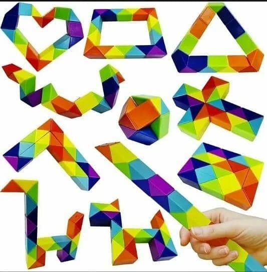 T   Twist Stick Fidget - Magic Endless Turning Snake Fidget Toy - Bend and Fold Crazy shap