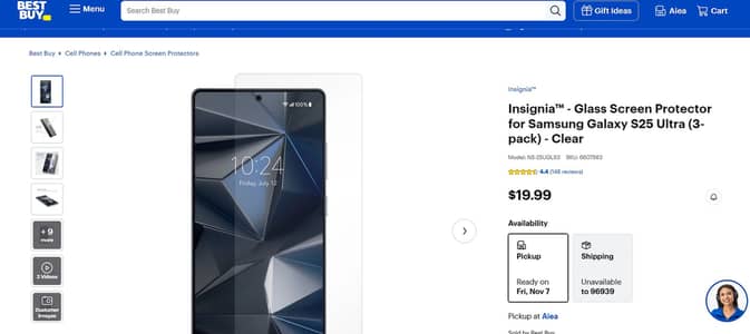 Insignia screen protector for S25 Ultra