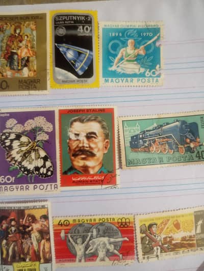Rare Vintage Postage Stamp Collection Sputnik Space, Stalin & Olympics