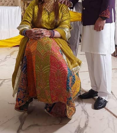 ubtan dress and mehndi dress