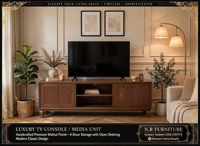 Luxury Wooden TV Console & Media Unit | Premium Modern Design