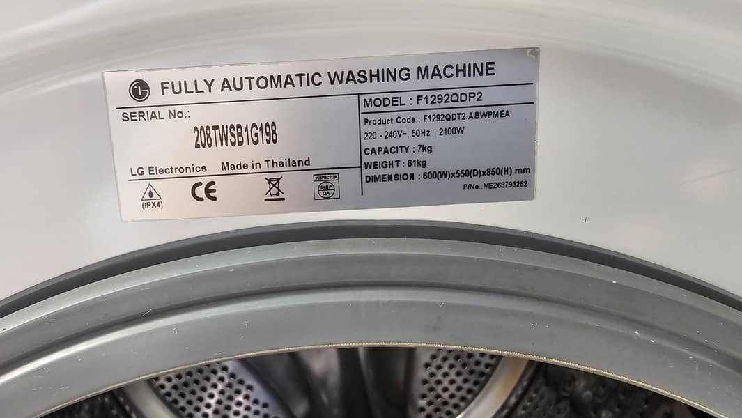 LG FRONT LOAD FULLY AUTOMATIC WASHING MACHINE 2