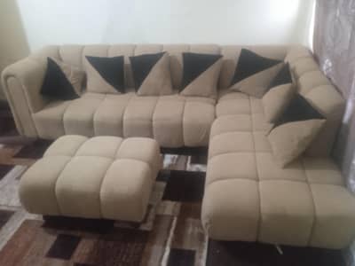 7 Seater LShaped Sofa Strong&Durable  LikeNew  BubbleDesigno3o273oo443