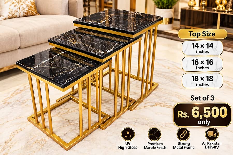 3 Piece Nesting Tables Set 0