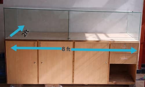 Shop Counter with Storage & Cashier Desk