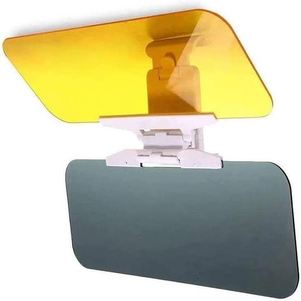 Car Sun Visor Yellow & Black Night Vision Shade for Clear Driving