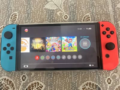 Nintendo Switch OLED | 512GB MicroSD | Like New | Full Accessories