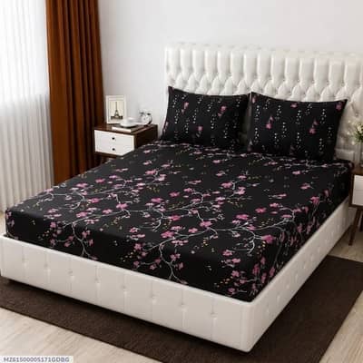 3- PCs cotton double bead sheet - king size price/-2299 only