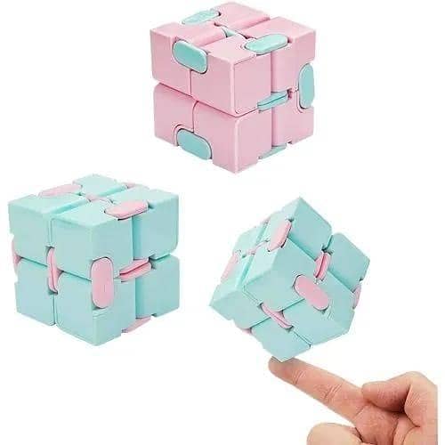 T   Infinity Cube Fidget Cube Toy, Anxiety Relief Fidget Finger Toys For Kids And Adults