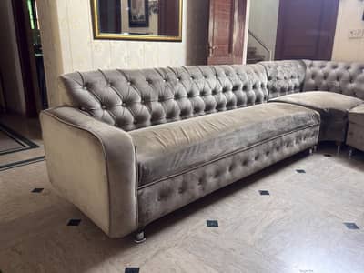 velvet sofa set