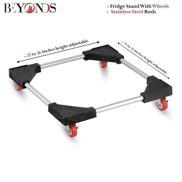 T   Steel Fridge stand With Wheels / Fridge stand for washing machine/ Refrigerator