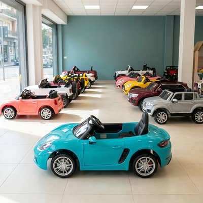 Kids Stylish Cyan Sports Car | Electric Battery Operated | New Condit