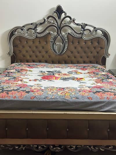 wooden bed for sale in good condition
