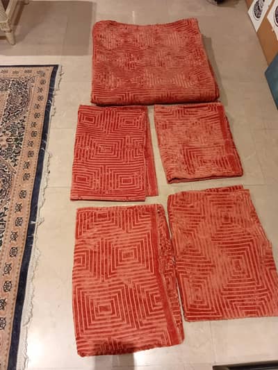 velvet king size bedsheet with 4 pillow cover