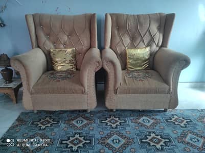 2 Luxury Wingback Sofa Chairs for Sale – Used