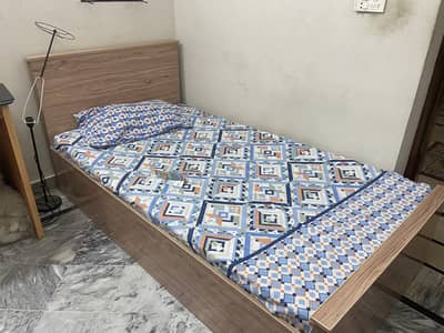 2 Single Bed Sets with Master Mattress & Side Tables