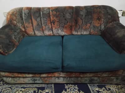 Floral Velvet Sofa
