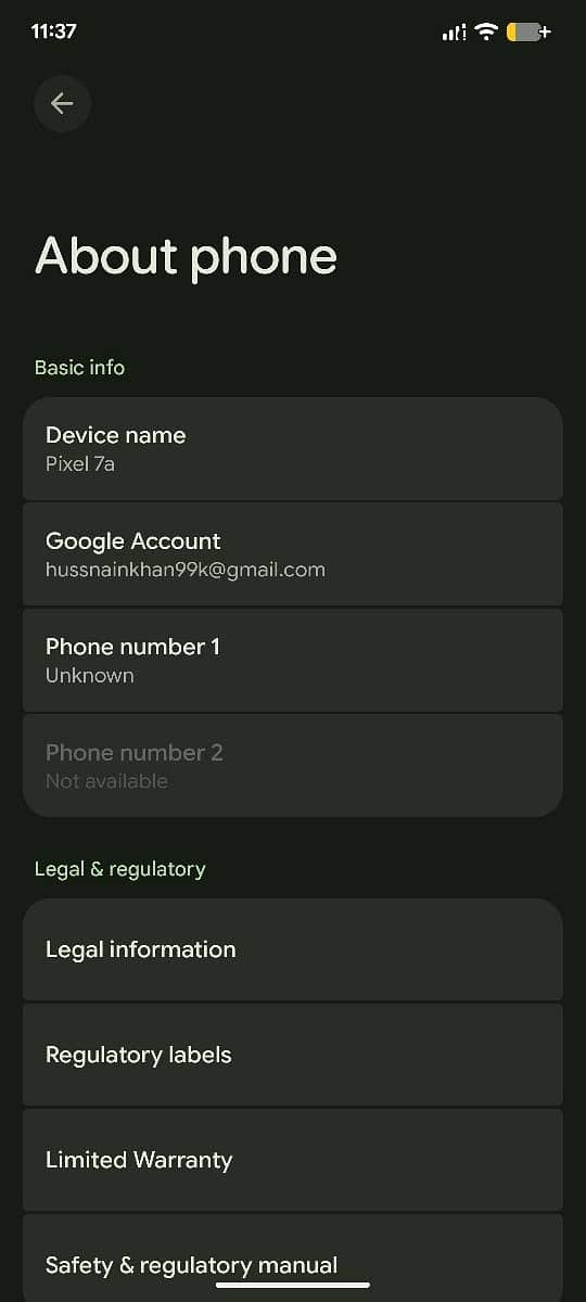 Google Pixel 7a cpiiiid 2